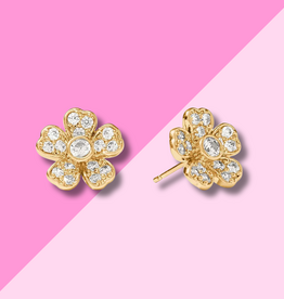Julie Vos Laurel Stud - Cubic Zirconia