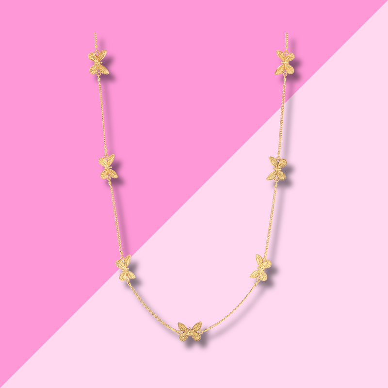 Julie Vos Butterfly Delicate Station Necklace