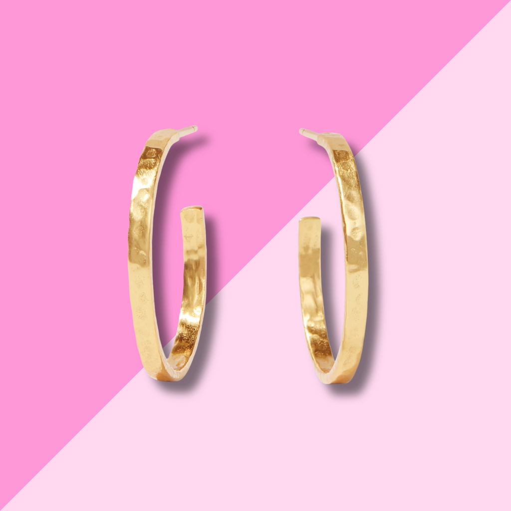 Julie Vos Crescent Hoop Gold - M