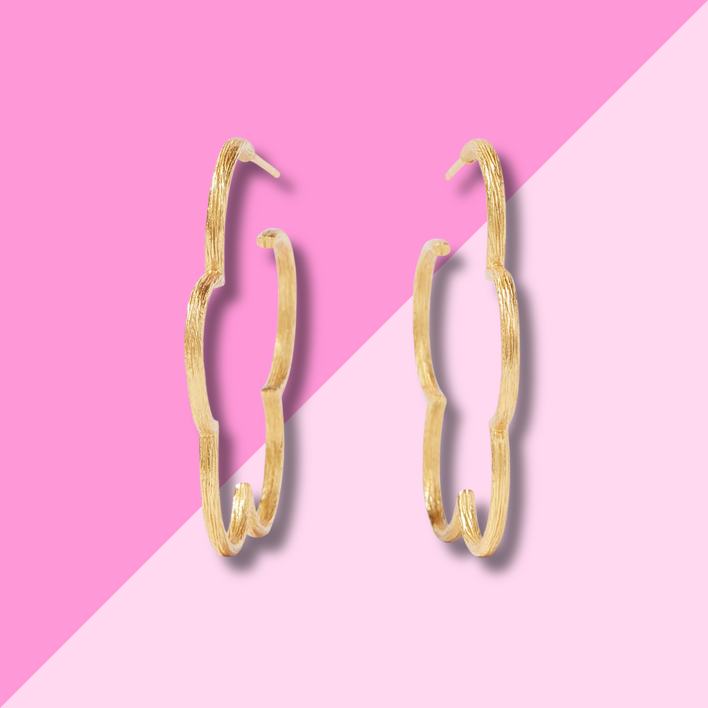 Julie Vos Gardenia Textured Hoop - M