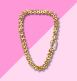 Hjane Jewels Pave Carabiner Necklace