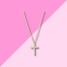 Hjane Jewels Pave Cross Necklace