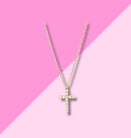 Hjane Jewels Pave Cross Necklace