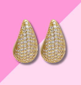 Hjane Jewels Pave Clear Drop Studs