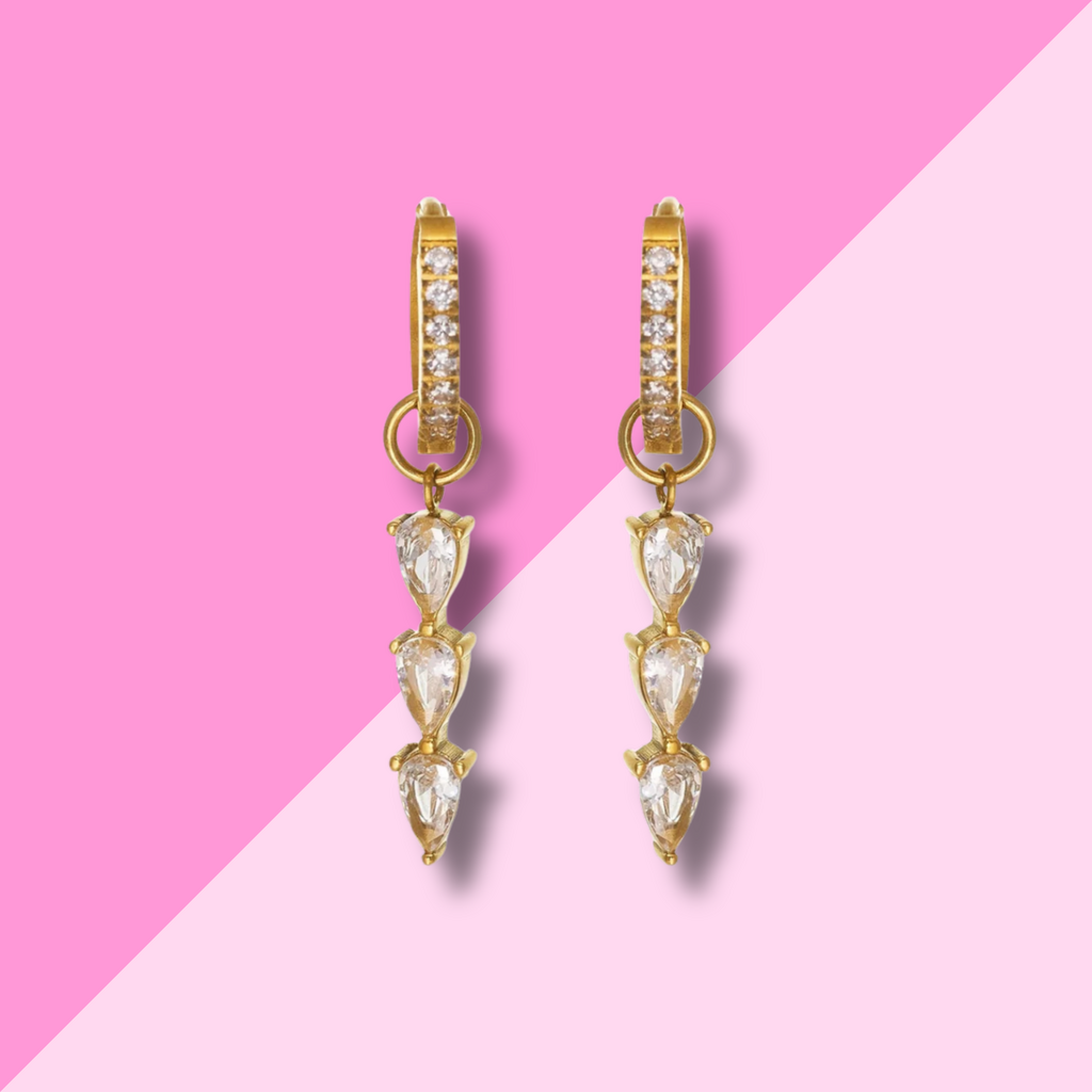 Hjane Jewels Charm Huggie Hoops