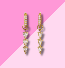 Hjane Jewels Charm Huggie Hoops