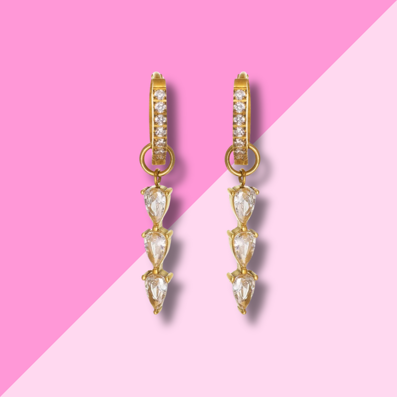 Hjane Jewels Charm Huggie Hoops