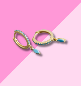 Hjane Jewels Turquoise Huggies