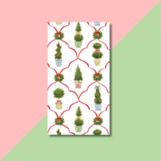 Caspari Petit Jardin De Noel Guest Towel