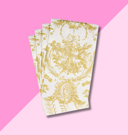 Romantic Toile Gold Guest Towels