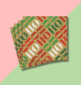 Caspari HO HO HO Cocktail Napkin