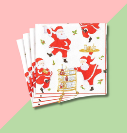 Caspari cocktails with santa