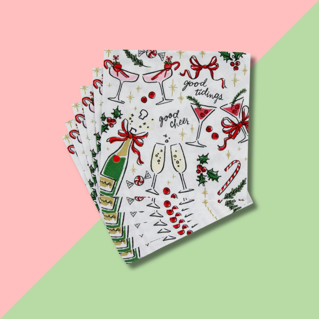 Caspari Lets Be Merry Cocktail Napkin