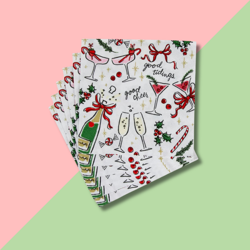 Caspari Lets Be Merry Cocktail Napkin