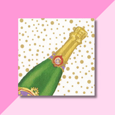 Caspari Sparkling White Cocktail Napkin