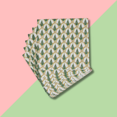 Caspari Deco Christmas Gold Cocktail Napkin