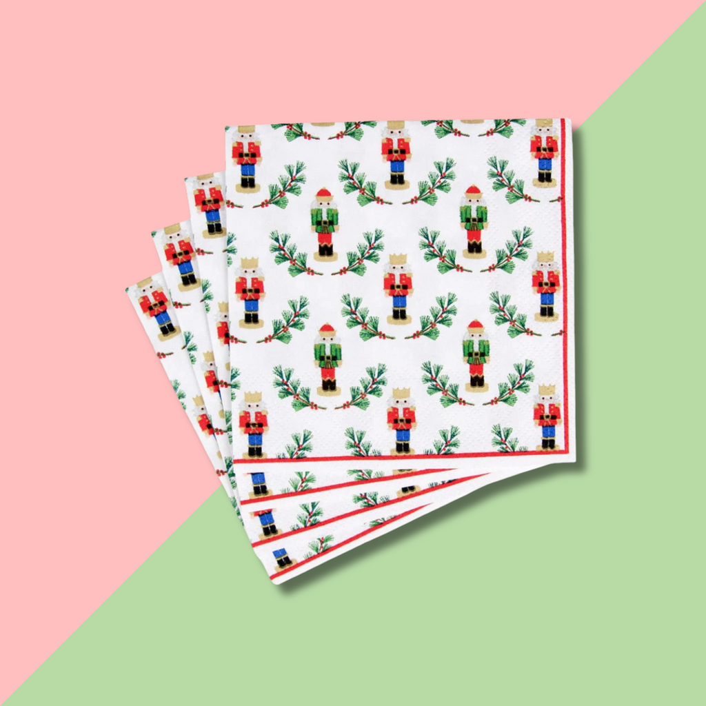 Caspari Little Nutcracker Cocktail Napkin