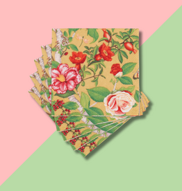 Caspari Christmas Chinoiserie Gold Cocktail Napkin