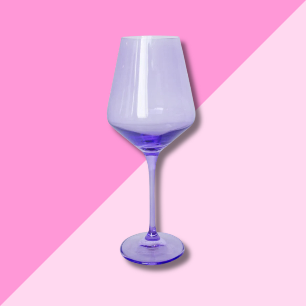 Estelle Colored Glass Lavender Stemmed Wine Glass