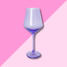 Estelle Colored Glass Lavender Stemmed Wine Glass