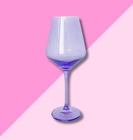 Estelle Colored Glass Lavender Stemmed Wine Glass
