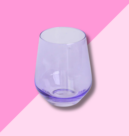 Estelle Colored Glass Lavender Stemless Wine Glass