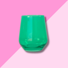 Estelle Colored Glass Kelly Green Stemless