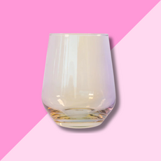 Estelle Colored Glass Iridescent Stemless