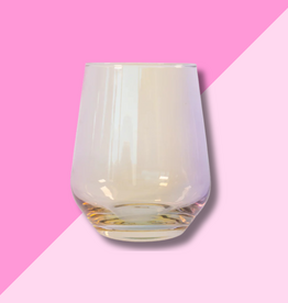 Estelle Colored Glass Iridescent Stemless