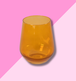 Estelle Colored Glass Butterscotch Stemless