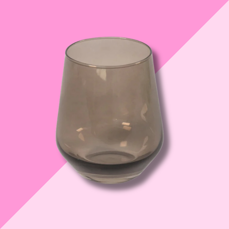 Estelle Colored Glass Gray Smoke Stemless