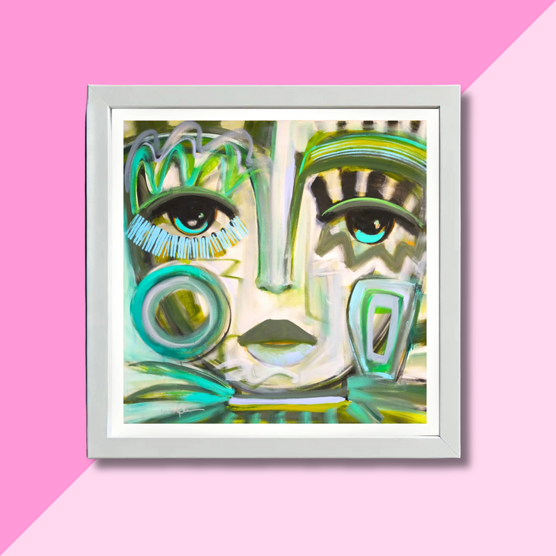 Windy O'Connor 8x8 That Girl Glows White Frame