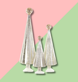 Cody Foster & Co Pleated Tree Gold Silver 9.25in