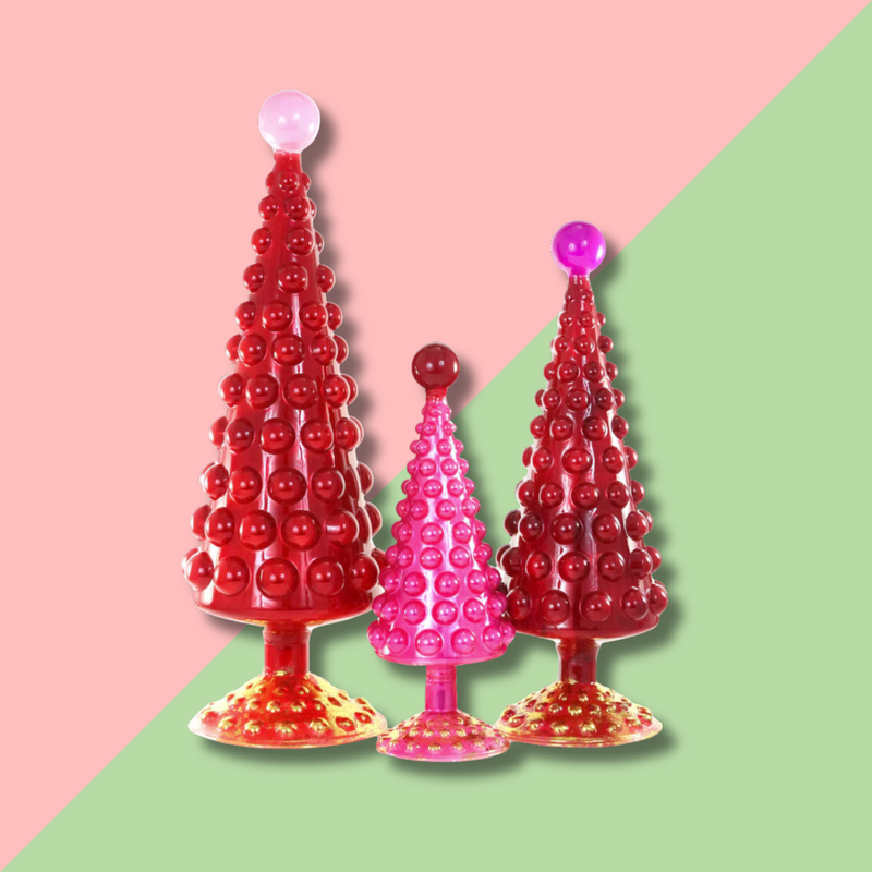 Cody Foster & Co Midcentury Modern Hobnail Tree Rouge 16in