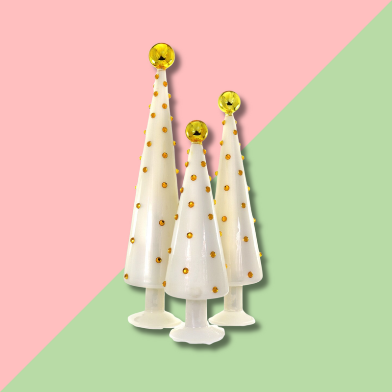 Cody Foster & Co Decorated Dotted Tree Ivory 18.75in