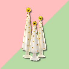 Decorated Dotted Tree Ivory 15.25in