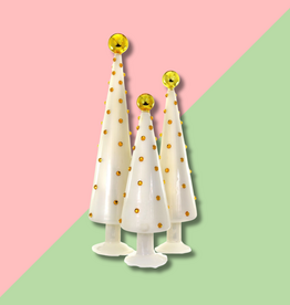 Decorated Dotted Tree Ivory 15.25in