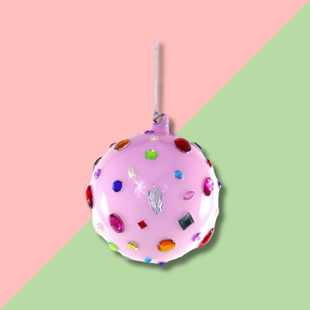 Cody Foster & Co Glittering Magpie Bauble - Pink