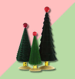Crushed Velvet Tree Green 13in
