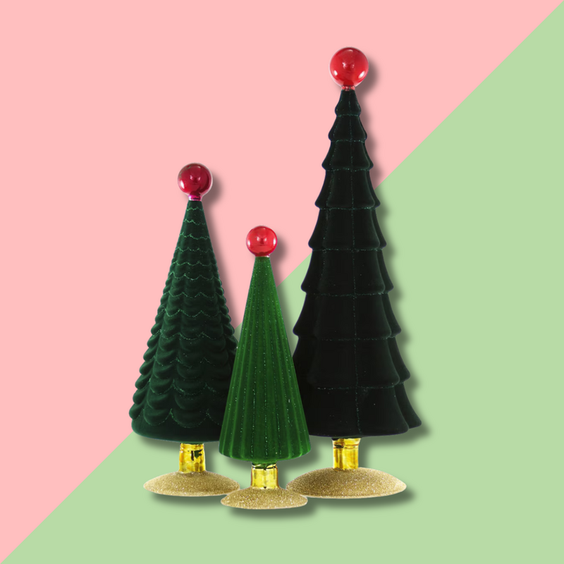 Crushed Velvet Tree Green 10in