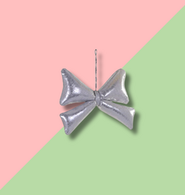 Cody Foster & Co Satin Bow Ornament - Silver