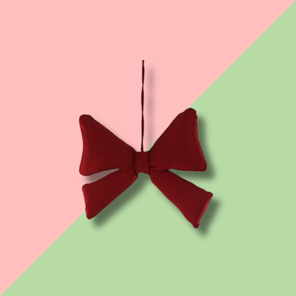 Cody Foster & Co Satin Bow Ornament - Red