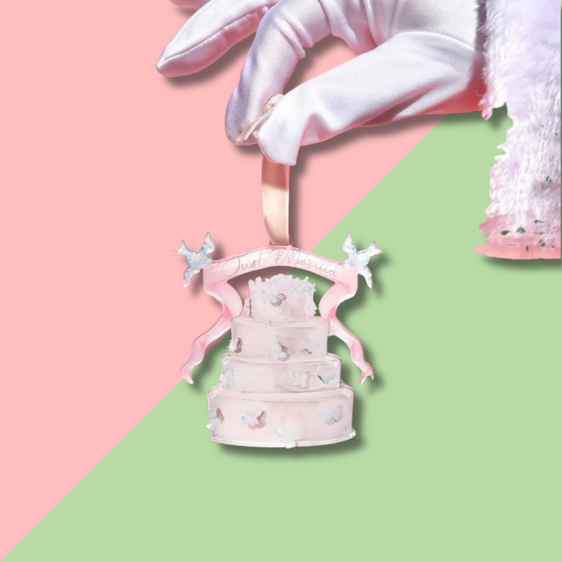 Taylor A Designs Just Married Acrylic Ornament