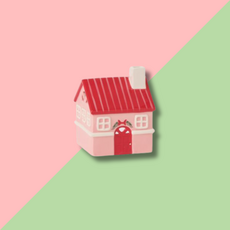 Accent Decor Merrivale House Figurine Pink