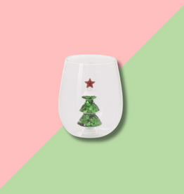 Accent Decor Glitter Tree Drinkware Green