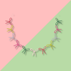 Accent Decor Brightly Bow Garland 72in