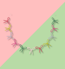 Accent Decor Brightly Bow Garland 72in
