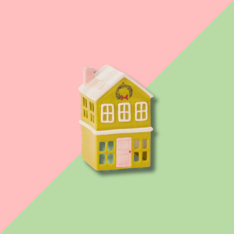 Accent Decor Merrivale House Figurine Yellow