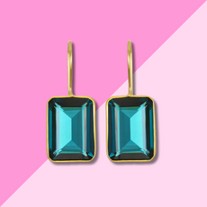 AMELIA ROSE JEWELRY Emerald Cut Valencia - Emerald Gold