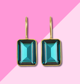 AMELIA ROSE JEWELRY Emerald Cut Valencia - Emerald Gold